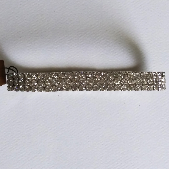 Monet Silver Rhinestone Bracelet
